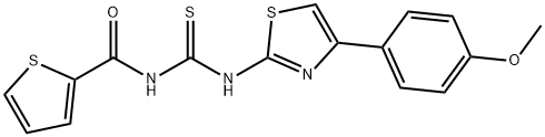 N-[4-(4-methoxyphenyl)-1,3-thiazol-2-yl]-N'-(2-thienylcarbonyl)thiourea Struktur