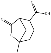 3,5-dimethyl-7-oxo-6-oxabicyclo[3.2.1]octane-2-carboxylic acid Struktur