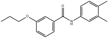 N-(3,4-dimethylphenyl)-3-propoxybenzamide Struktur