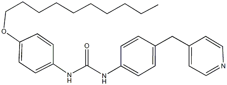 N-[4-(decyloxy)phenyl]-N'-[4-(4-pyridinylmethyl)phenyl]urea Struktur