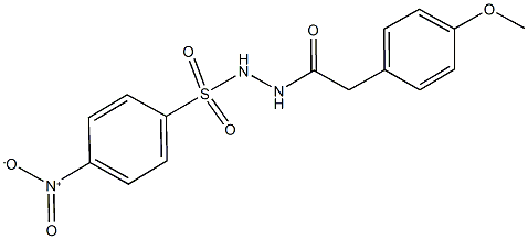 4-nitro-N'-[(4-methoxyphenyl)acetyl]benzenesulfonohydrazide Struktur