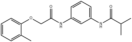 2-methyl-N-(3-{[(2-methylphenoxy)acetyl]amino}phenyl)propanamide Struktur