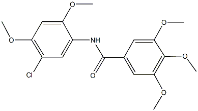 N-(5-chloro-2,4-dimethoxyphenyl)-3,4,5-trimethoxybenzamide Struktur