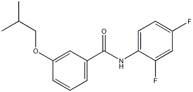 N-(2,4-difluorophenyl)-3-isobutoxybenzamide Struktur