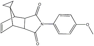 4-(4-methoxyphenyl)-spiro[4-azatricyclo[5.2.1.0~2,6~]dec[8]ene-10,1'-cyclopropane]-3,5-dione Struktur