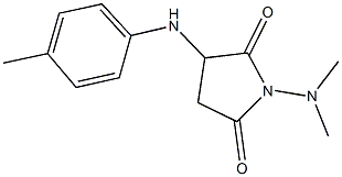 1-(dimethylamino)-3-(4-toluidino)pyrrolidine-2,5-dione Struktur