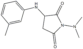 1-(dimethylamino)-3-(3-toluidino)-2,5-pyrrolidinedione Struktur