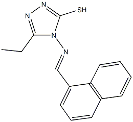 5-ethyl-4-[(1-naphthylmethylene)amino]-4H-1,2,4-triazol-3-yl hydrosulfide Struktur