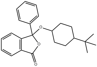 3-[(4-tert-butylcyclohexyl)oxy]-3-phenyl-2-benzofuran-1(3H)-one Struktur