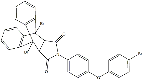 1,8-dibromo-17-[4-(4-bromophenoxy)phenyl]-17-azapentacyclo[6.6.5.0~2,7~.0~9,14~.0~15,19~]nonadeca-2,4,6,9,11,13-hexaene-16,18-dione Struktur