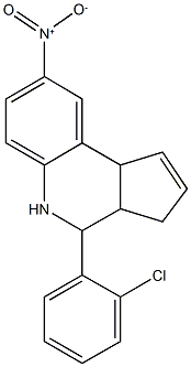 4-(2-chlorophenyl)-8-nitro-3a,4,5,9b-tetrahydro-3H-cyclopenta[c]quinoline Struktur