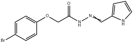 2-(4-bromophenoxy)-N'-(1H-pyrrol-2-ylmethylene)acetohydrazide Struktur