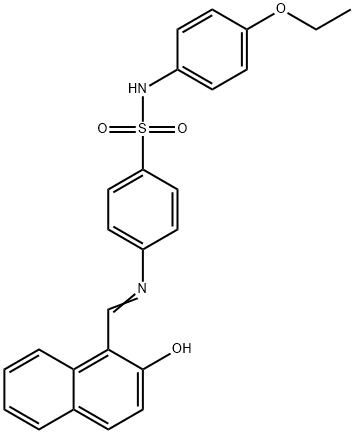 N-(4-ethoxyphenyl)-4-{[(2-hydroxy-1-naphthyl)methylene]amino}benzenesulfonamide Struktur