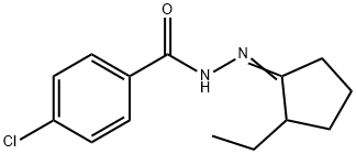 4-chloro-N'-(2-ethylcyclopentylidene)benzohydrazide Struktur