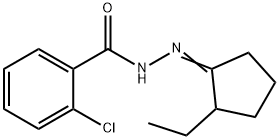 2-chloro-N'-(2-ethylcyclopentylidene)benzohydrazide Struktur