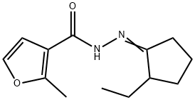 N'-(2-ethylcyclopentylidene)-2-methyl-3-furohydrazide Struktur