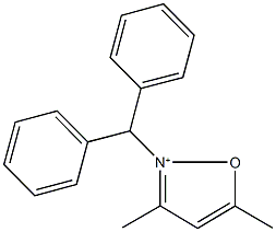 2-benzhydryl-3,5-dimethylisoxazol-2-ium Struktur