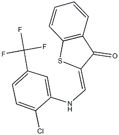 2-{[2-chloro-5-(trifluoromethyl)anilino]methylene}-1-benzothiophen-3(2H)-one Struktur