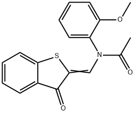 N-(2-methoxyphenyl)-N-[(3-oxo-1-benzothien-2(3H)-ylidene)methyl]acetamide Struktur