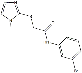 N-(3-bromophenyl)-2-[(1-methyl-1H-imidazol-2-yl)sulfanyl]acetamide Struktur