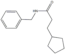 N-benzyl-3-cyclopentylpropanamide Struktur