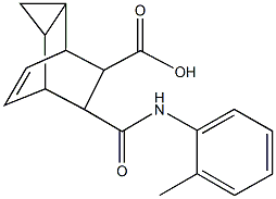 7-(2-toluidinocarbonyl)tricyclo[3.2.2.0~2,4~]non-8-ene-6-carboxylic acid Struktur