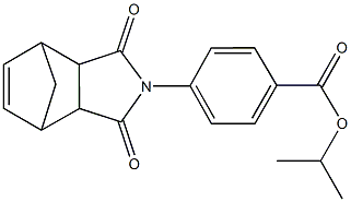 isopropyl 4-(3,5-dioxo-4-azatricyclo[5.2.1.0~2,6~]dec-8-en-4-yl)benzoate Struktur