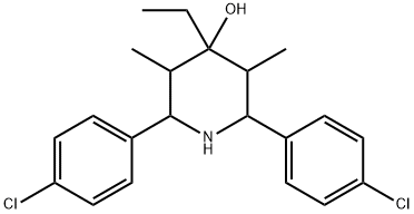 2,6-bis(4-chlorophenyl)-4-ethyl-3,5-dimethyl-4-piperidinol Struktur