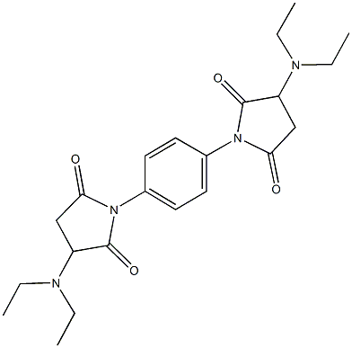 3-(diethylamino)-1-{4-[3-(diethylamino)-2,5-dioxo-1-pyrrolidinyl]phenyl}-2,5-pyrrolidinedione Struktur