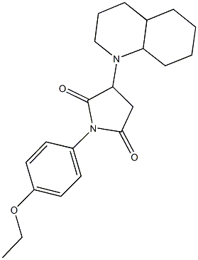 1-(4-ethoxyphenyl)-3-octahydro-1(2H)-quinolinyl-2,5-pyrrolidinedione Struktur