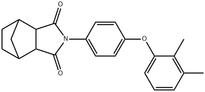 4-[4-(2,3-dimethylphenoxy)phenyl]-4-azatricyclo[5.2.1.0~2,6~]decane-3,5-dione Struktur