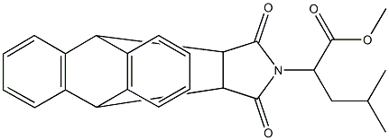 methyl 2-(16,18-dioxo-17-azapentacyclo[6.6.5.0~2,7~.0~9,14~.0~15,19~]nonadeca-2,4,6,9,11,13-hexaen-17-yl)-4-methylpentanoate Struktur