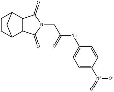 2-(3,5-dioxo-4-azatricyclo[5.2.1.0~2,6~]dec-4-yl)-N-{4-nitrophenyl}acetamide Struktur