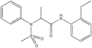 N-(2-ethylphenyl)-2-[(methylsulfonyl)anilino]propanamide Struktur