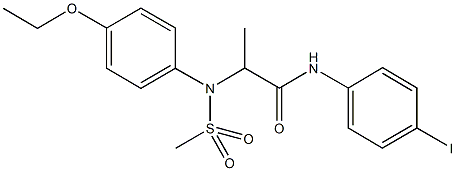 2-[4-ethoxy(methylsulfonyl)anilino]-N-(4-iodophenyl)propanamide Struktur