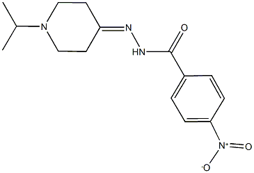 4-nitro-N'-(1-isopropyl-4-piperidinylidene)benzohydrazide Struktur