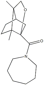 1-[(6,7-dimethyl-4-oxatricyclo[4.3.0.0~3,7~]non-3-yl)carbonyl]azepane Struktur