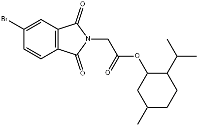 2-isopropyl-5-methylcyclohexyl (5-bromo-1,3-dioxo-1,3-dihydro-2H-isoindol-2-yl)acetate Struktur