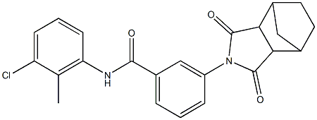 N-(3-chloro-2-methylphenyl)-3-(3,5-dioxo-4-azatricyclo[5.2.1.0~2,6~]dec-4-yl)benzamide Struktur