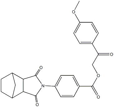 2-(4-methoxyphenyl)-2-oxoethyl 4-(3,5-dioxo-4-azatricyclo[5.2.1.0~2,6~]dec-4-yl)benzoate Struktur