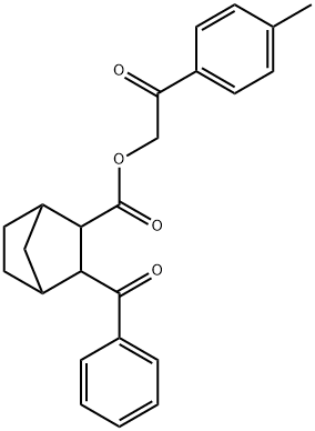 2-(4-methylphenyl)-2-oxoethyl 3-benzoylbicyclo[2.2.1]heptane-2-carboxylate Struktur