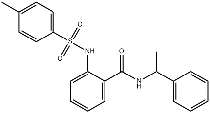 2-{[(4-methylphenyl)sulfonyl]amino}-N-(1-phenylethyl)benzamide Struktur