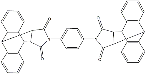 17-[4-(16,18-dioxo-17-azapentacyclo[6.6.5.0~2,7~.0~9,14~.0~15,19~]nonadeca-2,4,6,9,11,13-hexaen-17-yl)phenyl]-17-azapentacyclo[6.6.5.0~2,7~.0~9,14~.0~15,19~]nonadeca-2,4,6,9,11,13-hexaene-16,18-dione Struktur