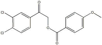 2-(3,4-dichlorophenyl)-2-oxoethyl 4-methoxybenzoate Struktur