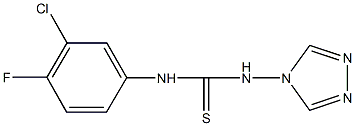 N-(3-chloro-4-fluorophenyl)-N'-(4H-1,2,4-triazol-4-yl)thiourea Struktur