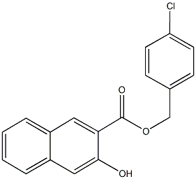 4-chlorobenzyl 3-hydroxy-2-naphthoate Struktur