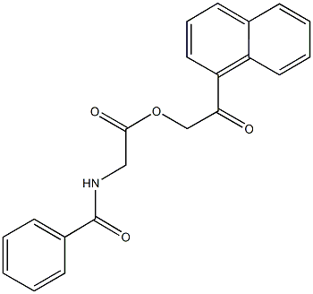 2-(1-naphthyl)-2-oxoethyl (benzoylamino)acetate Struktur