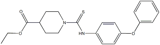 ethyl 1-[(4-phenoxyanilino)carbothioyl]-4-piperidinecarboxylate Struktur