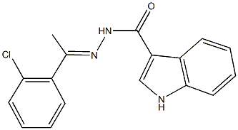 N'-[1-(2-chlorophenyl)ethylidene]-1H-indole-3-carbohydrazide Struktur