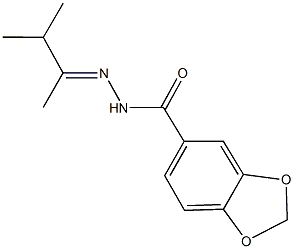 N'-(1,2-dimethylpropylidene)-1,3-benzodioxole-5-carbohydrazide Struktur